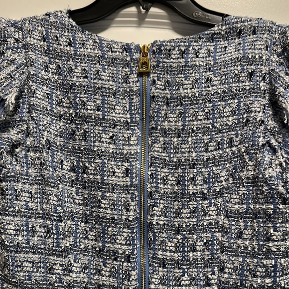 Sail to Sable blue multi tweed dress - Picture 6 of 7